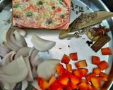A picture of step 1 of Quick pulao in pressure cooker (one pot recipe).