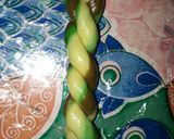 Foto langkah ke 10 dari resep Kue Tambang Coklat Pandan / Kue Colok / Kue Plintir.