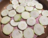 Foto del paso 3 de la receta: Pizza de patatas y verduras con jamón y queso