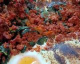 A picture of step 9 of Baked Mince and Spinach Eggs.