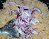 A picture of step 10 of Dambun shinkafa with cabbage.