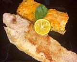 Foto del paso 3 de la receta: Merluza rebozada al horno, con guarnición😋