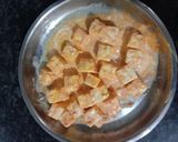 A picture of step 1 of Paneer Masala.