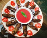 A picture of step 4 of Resturent style sekh kabab😋.