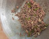 Foto langkah ke 5 dari resep Tumis daging sapi giling dgn sawi dan tahu sedap.