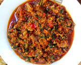 A picture of step 4 of Semo-masa with quick and easy miyan taushe.