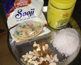 A picture of step 1 of Suji ka Halwa.