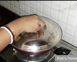 A picture of step 3 of Bengali sweet pulao.
