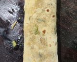 A picture of step 7 of Veg Meyo Kathi Roll.