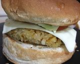 A picture of step 4 of Veggie burger.