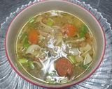 A picture of step 6 of Soupy chicken noodle.