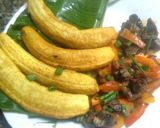 A picture of step 15 of Nigerian Gizdodo_gizzard and banana.