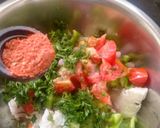 A picture of step 1 of Paneer Peri peri sandwich.