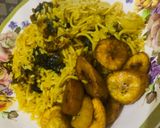 A picture of step 4 of Rice & sphagetti.