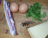 Foto del paso 1 de la receta: Spaghetti a la carbonara con huevo fresco