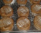 A picture of step 8 of Both Peanut Butter and Chocolate Hazelnut Cheesecake Cookies .