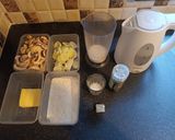 A picture of step 1 of Mushroom Soup (crème de champignons).