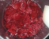 A picture of step 2 of Homemade red gel colour with beetroot.