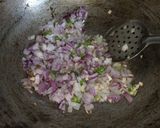 A picture of step 3 of Neem flower sabzi.
