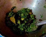 A picture of step 7 of Chingri diye kochu shaak.