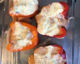 Une image de l'étape 6 de Poivrons bicolores farcis au flan de légumes et parmesan.