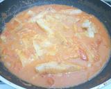 A picture of step 6 of Fish Fillet Shakshuka Style with Pasta.