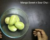 A picture of step 1 of Aam ki Khatti Meethi Chutney/ Sweet and Sour Mango Chutney.