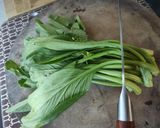 A picture of step 1 of U Choy Sum with Garlic Oil.