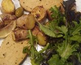 A picture of step 3 of Greek baked chicken and potatoes.