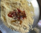A picture of step 1 of Besan gatte.