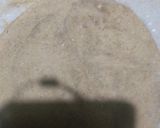 A picture of step 3 of Aanda parantha (egg parantha).