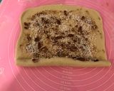 A picture of step 4 of Coconut pecan cinnamon rolls.