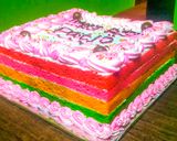 Foto langkah ke 8 dari resep Steamed Rainbow cake moiiiisst..