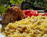 Pas rețetă Couscous cu ciuperci și pui pe rotisor 7 fotografie