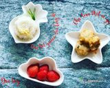Hình bước làm 4 của món Cơm hạt quinoa đậu lăng đỏ chả tôm thịt ức gà