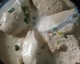 Foto del paso 5 de la receta: Pollo con crema al verdeo y papas