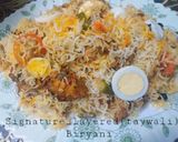 A picture of step 8 of Signature layered(taywali)Biryani.