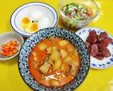 รูปขั้นตอนการทำที่ 8 ของ แกงกะหรี่หมูใส่ฟักแบบจีน
