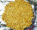 A picture of step 4 of Peanut-Chana-Coconut lai/chikki.