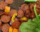 A picture of step 1 of My Mild Chorizo with sun dried tomatoes and Peppers.