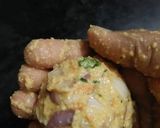 A picture of step 3 of Veggies and Rice masala balls.