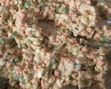 A picture of step 4 of Manchurian  pakoda penuts flavor me and Ajwain pakode.