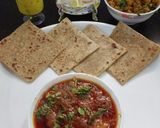 A picture of step 9 of Baigan aloo in gravy.