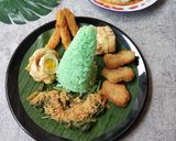 Foto langkah ke 3 dari resep Tumpeng (Pandan) Ijo Komplit.