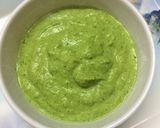 A picture of step 2 of Dhaniya & mung phali chutney(coriander& peanut chutney).