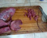 Foto del paso 1 de la receta: Relleno de carne cortada a cuchillo