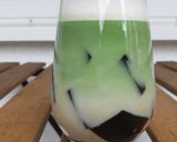 Hình bước làm 3 của món Matcha sữa tươi sương sáo (thuần chay)