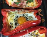 Foto del paso 5 de la receta Pimientos rojos rellenos de queso con huevo