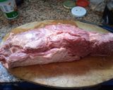 Foto del paso 3 de la receta: Pulpón relleno de jamón, panceta, queso, morrón, y aceitunas