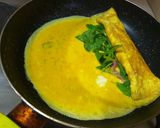 Pas rețetă Omletă rulată cu rucola și salam 2 fotografie
